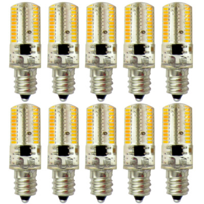 10pcs E12 Candelabra C7 LED Light Bulb Lamp 80-3014 SMD Crystal Warm White 120V