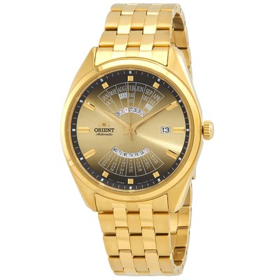 Мужские часы Orient с многолетним золотым циферблатом RA-BA0001G10B