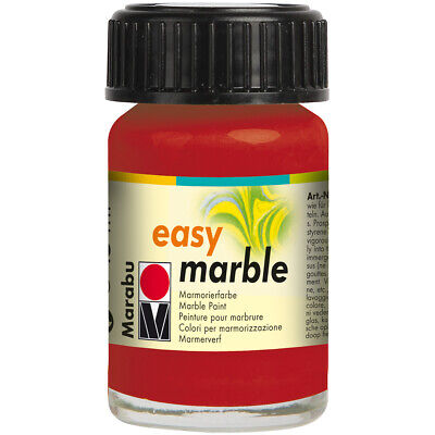 Single Item,Part 13059039-038, Marabu Easy Marble 15ml-Ruby Red Marabu-Easy Marb