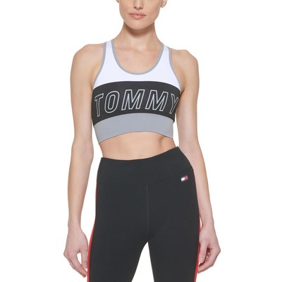 Tommy Hilfiger Спортивная женская одежда для активного отдыха с серым логотипом, спортивный бюстгальтер Athletic S BHFO 9488