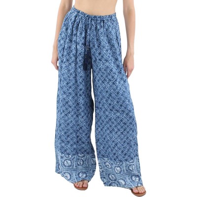 

Женские синие свободные прямые брюки с принтом Lauren Ralph Lauren  BHFO 8121, Blue mu
