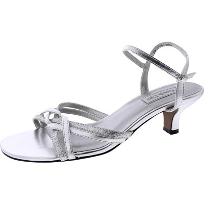 Женские босоножки Touch Ups на серебристом металлическом каблуке шириной 9 см (C, D, W) BHFO 0902