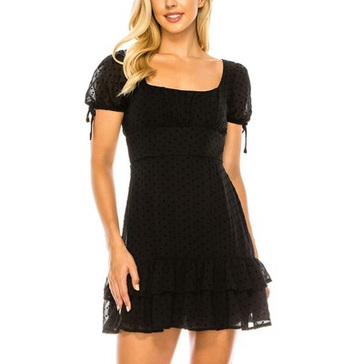 Женское черное шифоновое платье-клеш B. Darlin Juniors 3/4 BHFO 7363