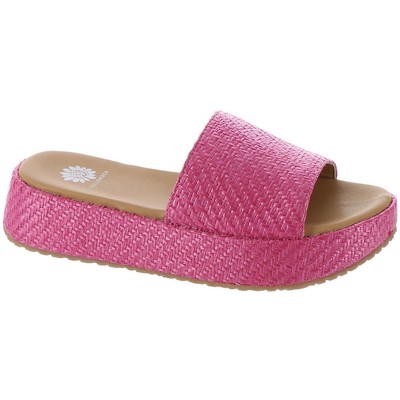 Yellow Box Womens Aldine Pink Platform Sandals Shoes 6 Medium (B,M) BHFO 9106