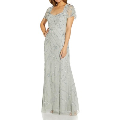 

Женское синее вечернее платье с изображением русалки Adrianna Papell  BHFO 1965, Frosted sage
