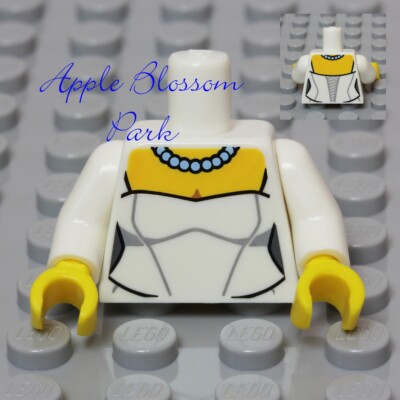 NEW Lego Female Girl BRIDE MINIFIG TORSO - White Minifigure Wedding Dress Upper