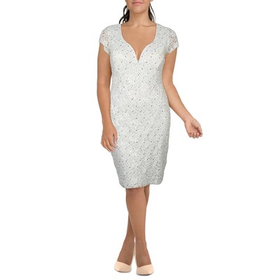 Женское коктейльное платье цвета слоновой кости с блестками и вечерним платьем Connected Apparel 14 BHFO 3047