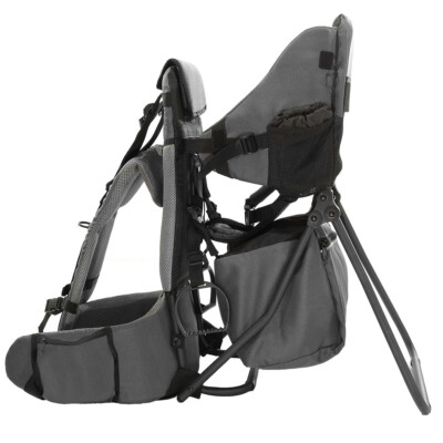 ClevrPlus Baby Backpack Camping Hiking Child Toddler Carrier Shade Visor, Grey