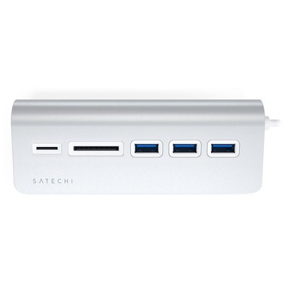 Satechi Aluminum USB 3.0 Hub with Card Reader Port #ST-3HCRS