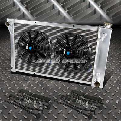 3-РЯДНЫЙ АЛЮМИНИЕВЫЙ РАДИАТОР + КОМПЛЕКТ ИЗ 2-Х ВЕНТИЛЯТОРОВ НА 12 ВЕНТИЛЯТОРОВ ДЛЯ ПИКАПА CHEVY C/K C10/C20/K10/K20 67-72