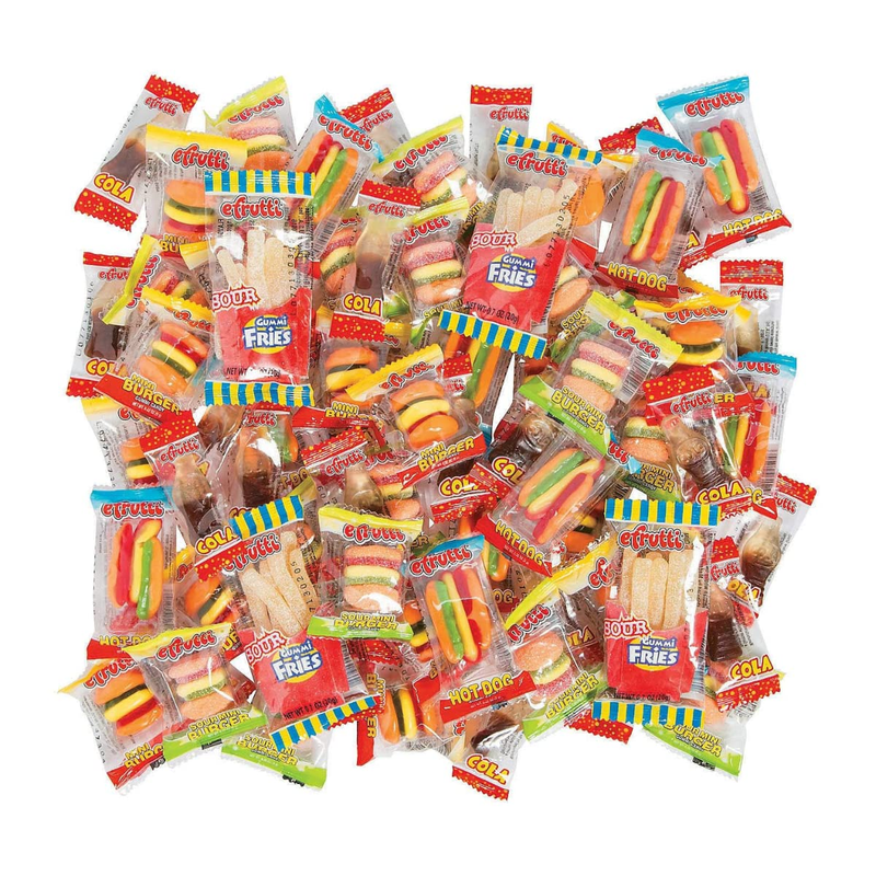 Mega Lunch Bag and Bakery Shoppe Mega Mix Gummies, Variety Pack, Total of 140 Pi