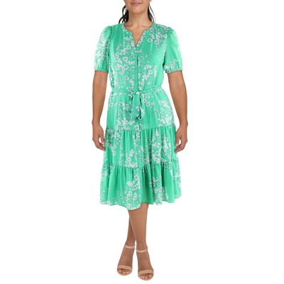 Женское зеленое миди-платье длиной ниже колена Nanette Nanette Lepore 16 BHFO 1832