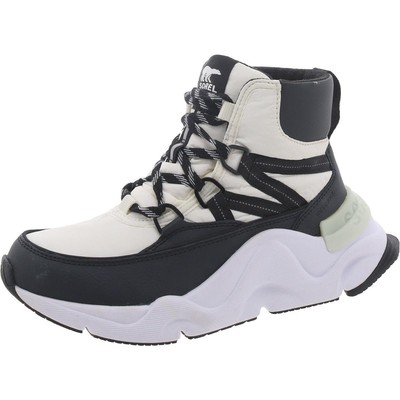 Sorel Womens Rnegd B/W Leather High-Top Sneakers Shoes 6 Medium (B,M) BHFO 8610