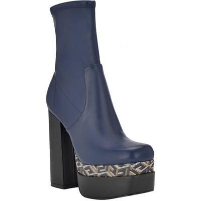 Женские ботинки Guess Caballa темно-синего цвета до середины икры Shoes 8 Medium (B,M) BHFO 1452
