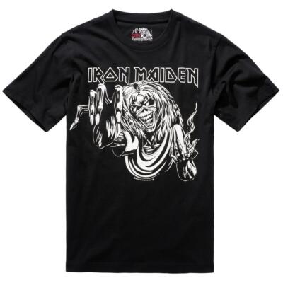 Brandit Iron Maiden Tee Shirt (Glow in the Dark Pigment) Cotton Jersey Eddie