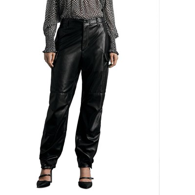 

Женские брюки-карго из искусственной кожи с высокой талией Rag - Bone BHFO 3706, Черный, Sands