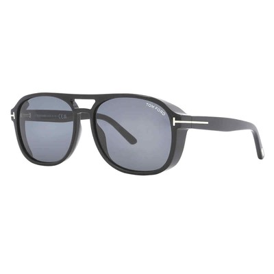 Pre-owned Tom Ford Rosco Smoke Pilot Men's Sunglasses Ft1022 01a 58 Ft1022 01a 58 In Gray