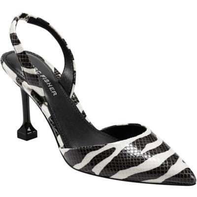 Marc Fisher Womens Hadya White Patent Pumps Shoes 8.5 Medium (B,M) BHFO 1764