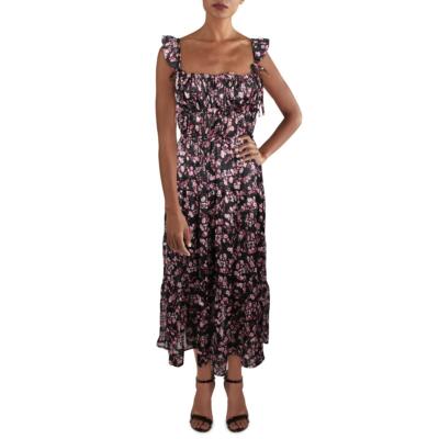 

Sabina Musayev Womens Solsana Черное длинное макси-платье с оборками  BHFO 3943, Розовый