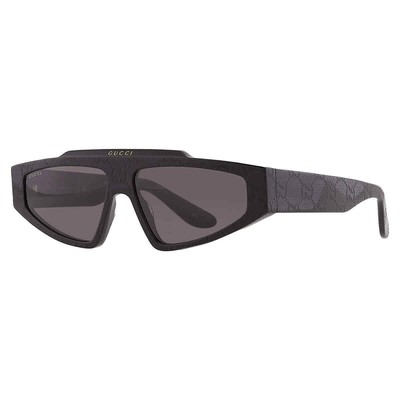 Pre-owned Gucci Grey Browline Ladies Sunglasses Gg1591s 001 58 Gg1591s 001 58 In Gray