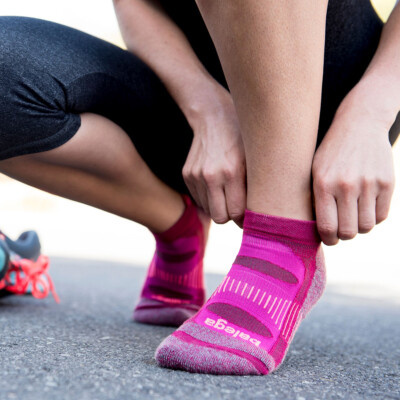 Balega Hidden Comfort No Show Running Socks - Cherry/Denim