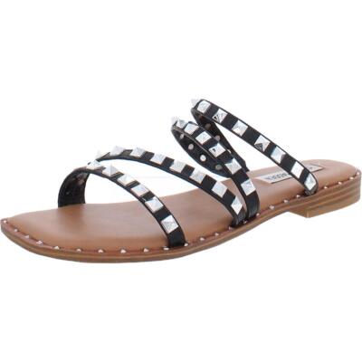 

Женские черные сандалии на плоской подошве Steve Madden Skyler, размер 8, средний (B,M), BHFO 4277, Черный