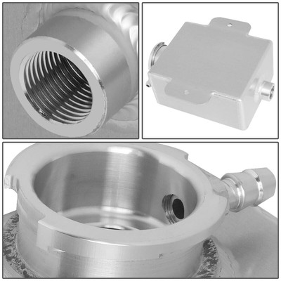 Universal Aluminum Radiator Coolant Expansion Overflow Tank Reservoir 1.25 QT