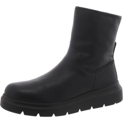 ECCO Womens NOUVELLE Black Leather Zip-p Ankle Boots 39 Medium (B,M) BHFO 1643