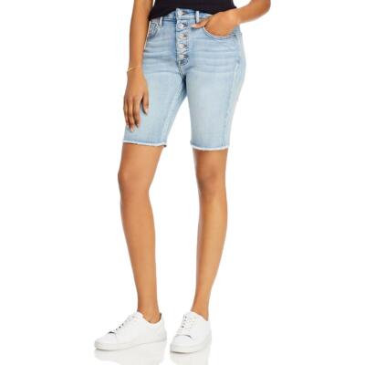 

Джинсы Aqua Womens Jeans Джинсовые шорты-бермуды с бахромой по краю BHFO 6234, Medium wash, PVB80049A