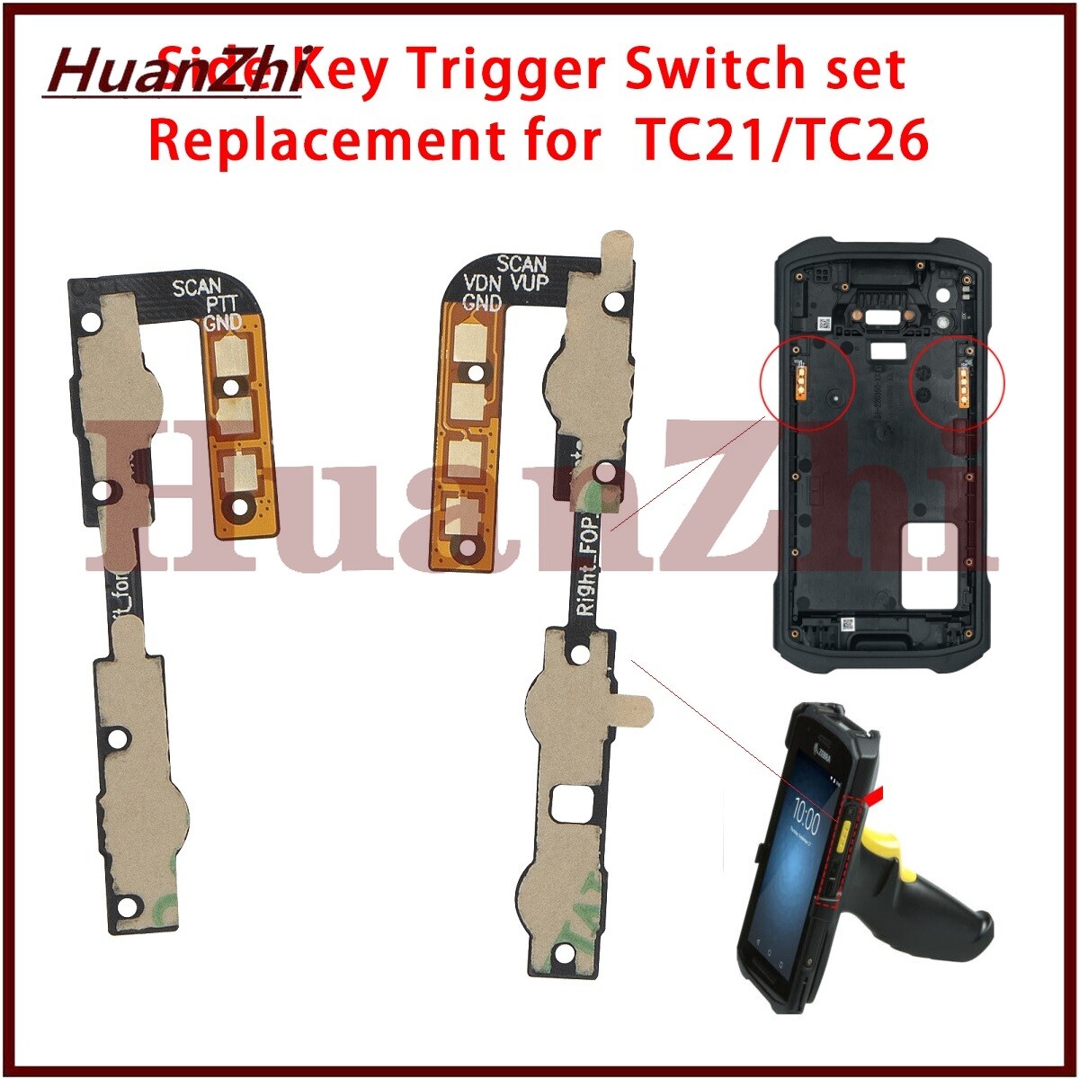 For Zebra TC21 TC26 Side Key Trigger Switch Set 58-062923-02