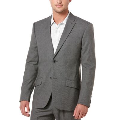 PERRY ELLIS NEW Men's Reg-fit Lined Micro-check 2-button Blazer Jacket 40R TEDO