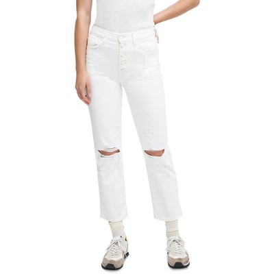 7 For All Mankind Женские белые джинсовые укороченные джинсы прямого кроя 26 BHFO 4125