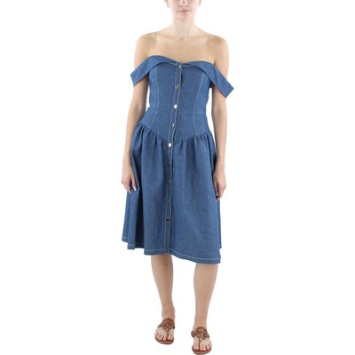 Женское синее джинсовое платье Undra Celeste New York Fit & Flare S BHFO 6424