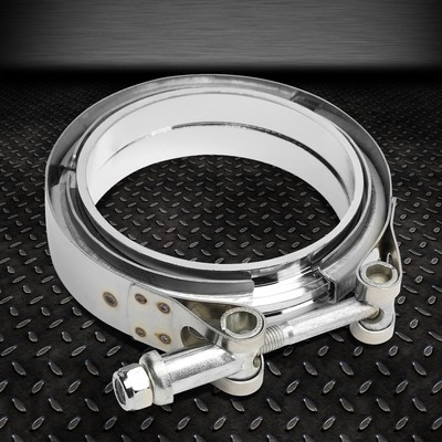 УНИВЕРСАЛЬНЫЕ V-ОБРАЗНЫЕ ЗАЖИМЫ ДЛЯ ВЫХЛОПНЫХ ГАЗОВ ТУРБОНАДДУВА ПРОМЕЖУТОЧНОГО ОХЛАДИТЕЛЯ T304 3.5 С ОЦИНКОВАННЫМ ПОКРЫТИЕМ + ФЛАНЕЦ