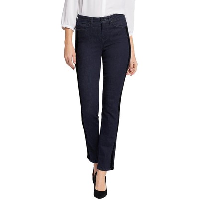 Узкие джинсы NYDJ Womens Sheri Blue Dark Wash Flocked Denim 0 BHFO 4314
