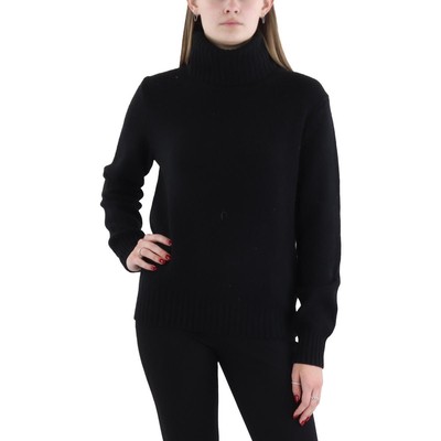 Женский черный шерстяной свитер Polo Ralph Lauren с имитацией водолазки под горло S BHFO 7062