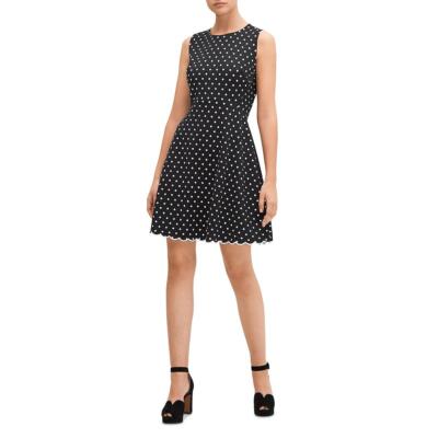 

Женское черное повседневное платье в горошек Kate Spade Cabana  BHFO 3969, Черный