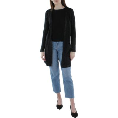 

Eileen Fisher Womens Black Metallic Cardigan Top Jacket Petites  BHFO 4852, Черный
