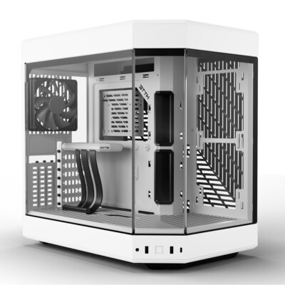 Современный эстетичный корпус HYTE Y60 для ПК формата Mid-Tower ATX из закаленного стекла, белоснежный