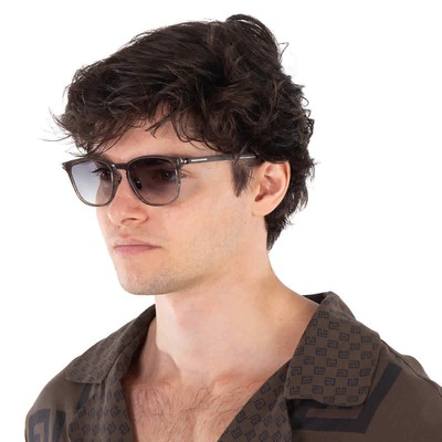 Pre-owned Tom Ford Smoke Gradient Square Men's Sunglasses Ft1048-d 20b 52 Ft1048-d 20b 52 In Gray