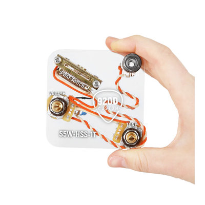 920D Custom S5W-HSS-1T Single Tone Control HSS Guitar Wiring Harness