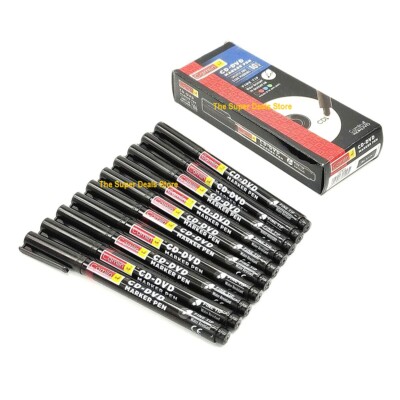 10 Pieces Camlin CD - DVD Black Marker Pen - Water & UV Resistant -FREE SHIPPING