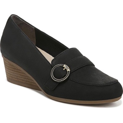 Scholls Shoes Женские туфли Brooke Black на танкетке 7 Medium (B,M) BHFO 2207