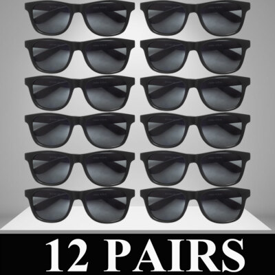 Mens Womens Sunglasses Classic Retro Unisex Classic Style Bulk 12 PACK Sunglass