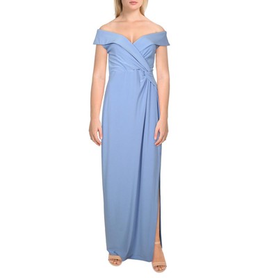 Lauren Ralph Lauren Женское длинное вечернее платье из синего джерси 6 BHFO 7333