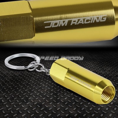 ЗОЛОТОЕ АНОДИРОВАННОЕ АЛЮМИНИЕВОЕ КОЛЬЦО ДЛЯ БРЕЛОКА С ГАЙКОЙ ДЛЯ КОЛЕС ГОНОЧНОГО АВТОМОБИЛЯ JDM RACING AUTO