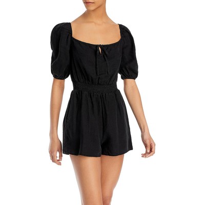 

Женский короткий комбинезон Bella Dahl с присборенной талией и квадратным вырезом BHFO 7335, Черный