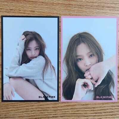 Jennie Official Debut Type 1 & 2, 2pcs Postcards BlackPink Genuine Kpop
