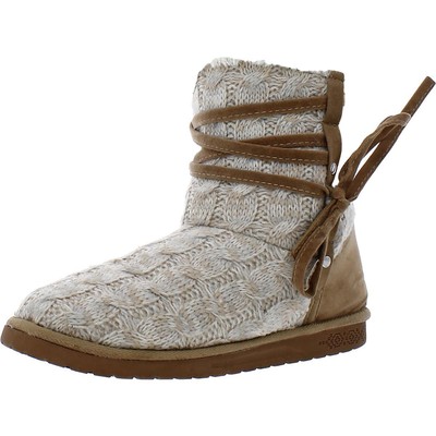 Женские зимние и зимние ботинки без шнуровки Muk Luks, бежевые, средние (B,M) BHFO 4765, Tan/beige