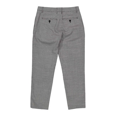 Pre-owned Burberry Check Cropped Tailored Trousers In Black